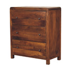 Solid Wood Aspen Chest, 3-Drawers, Chestnut