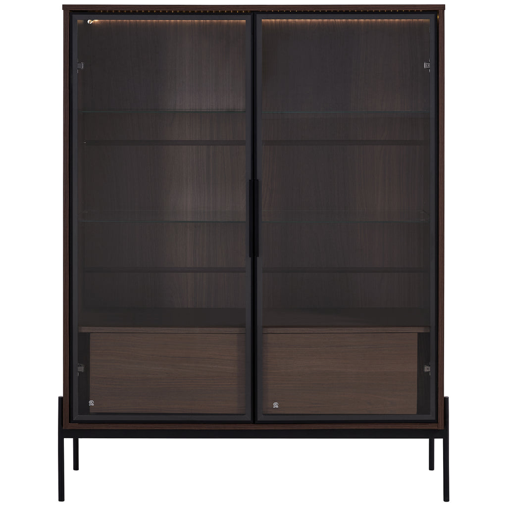 51.2'' Freestanding Display Cabinet with 2 Storage Drawers