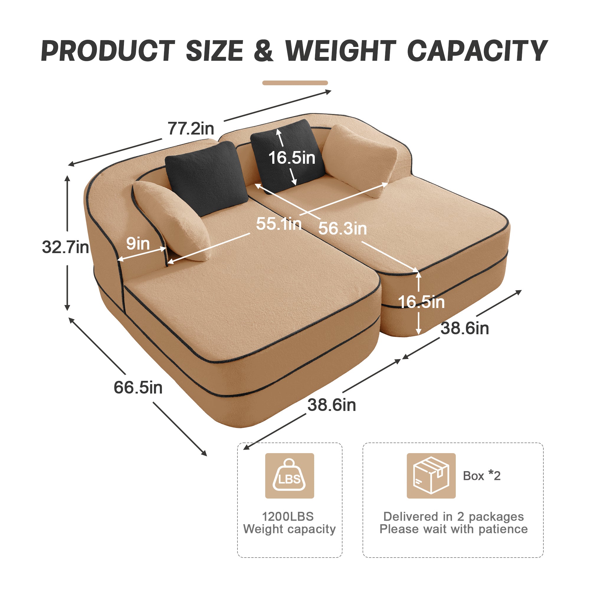 Teddy Fabric Sofa for Living Room