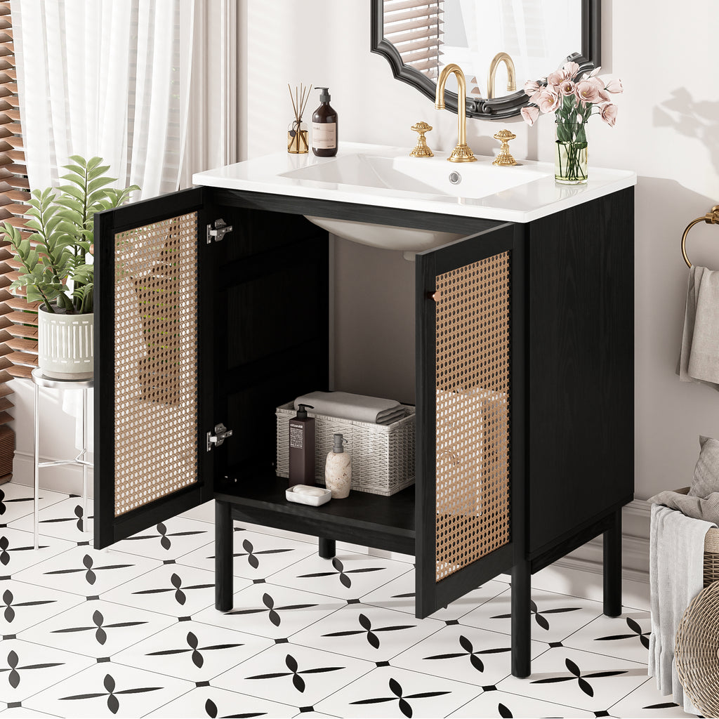 30-Inch Bathroom Vanity Crafted From Natural Materials