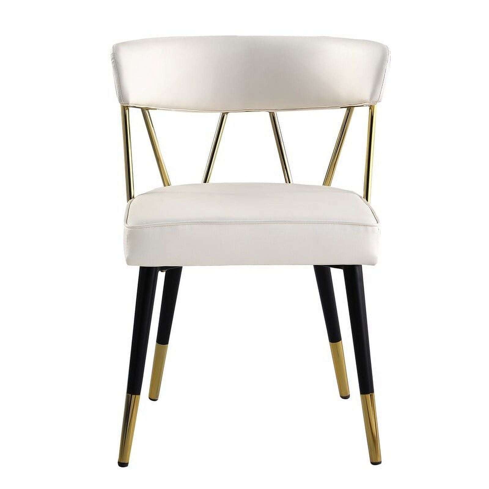 Glam Faux Leather Dining Chair Set of 2