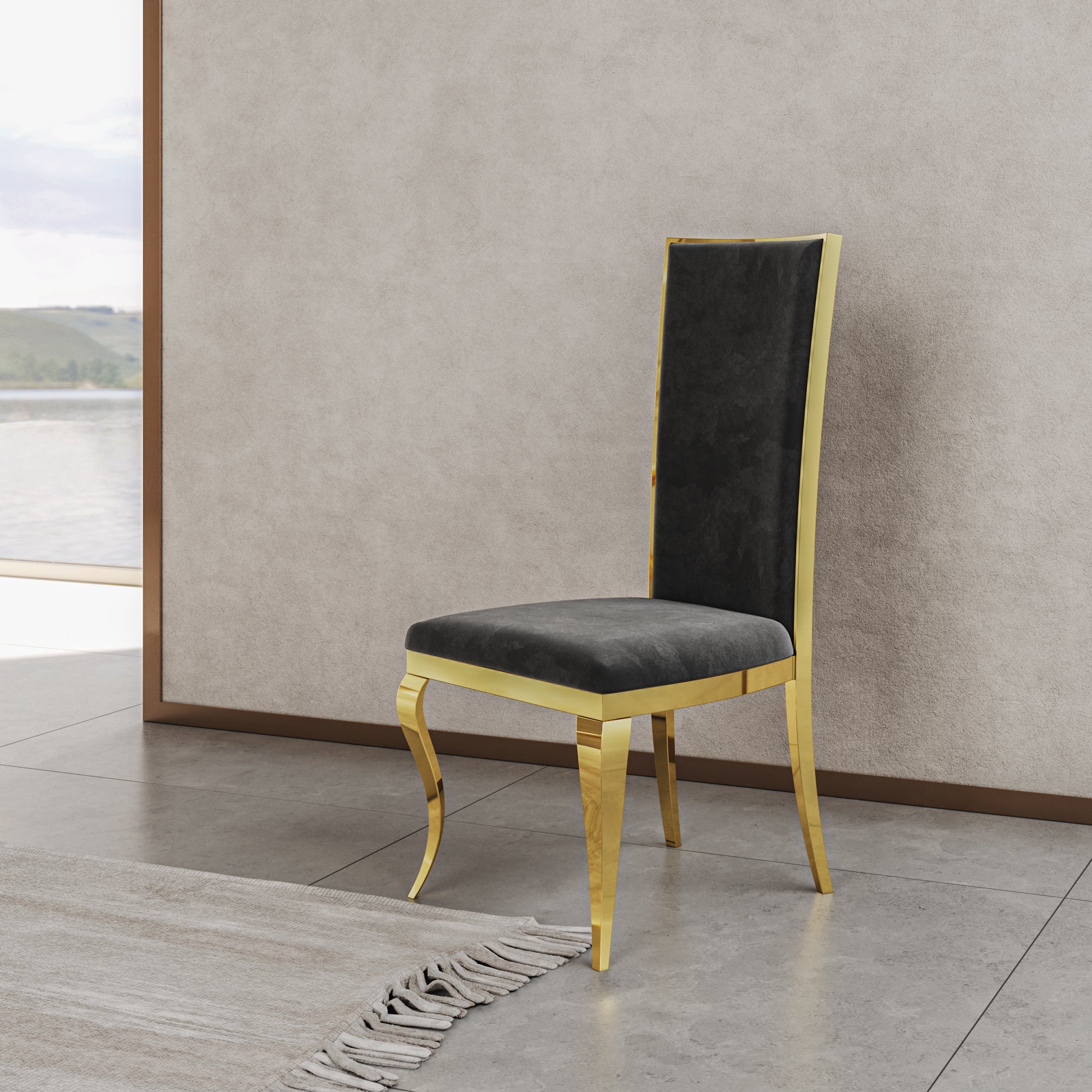 Contemporary Stainless Steel Dining Chair