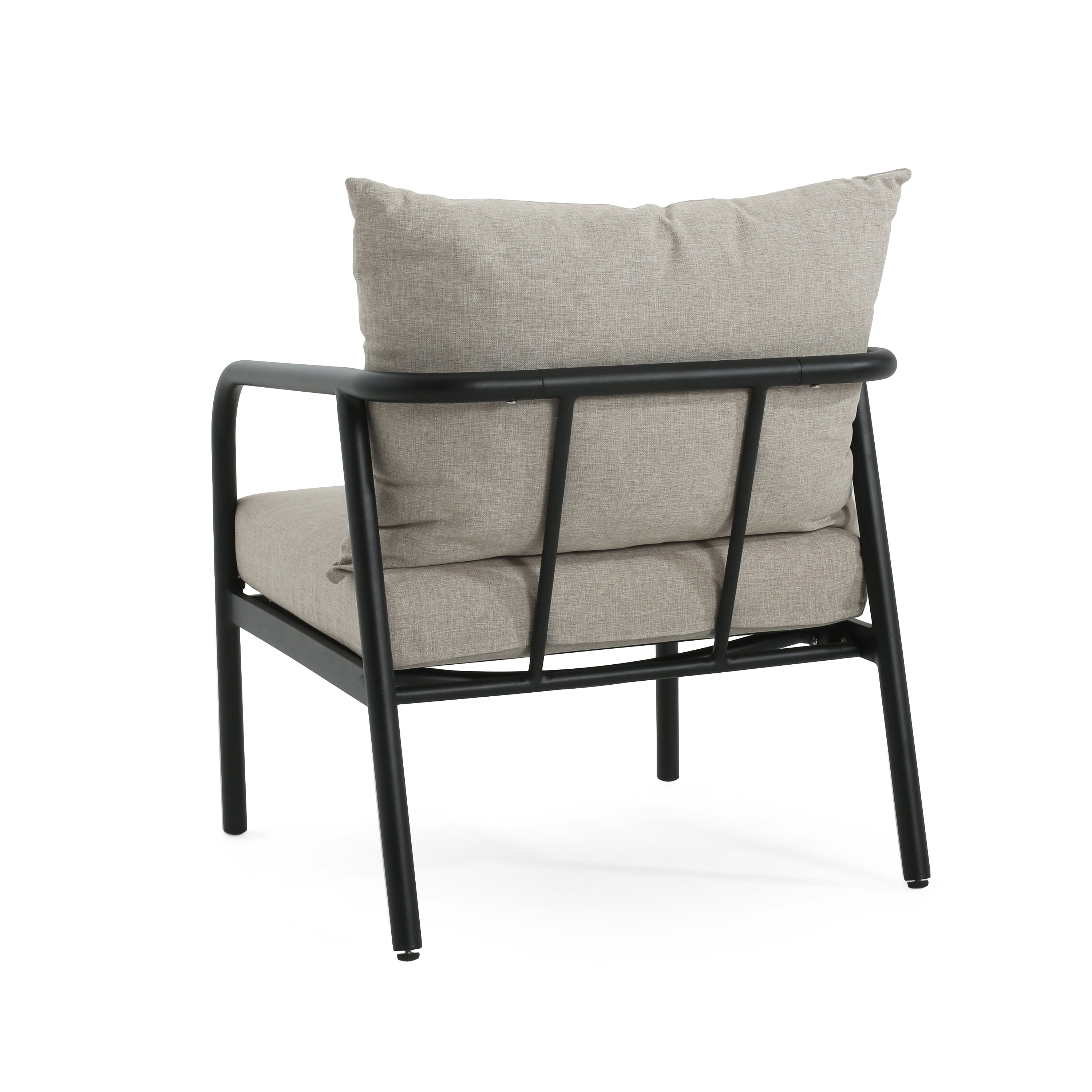 Leora Modern Minimalist Round Tube Sofa Chair with Cushions