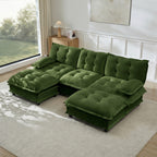 107" U Shaped Modern Sofa Modular Sectional Cloud Couch