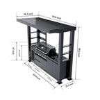 108-Inch 6-Burner Deluxe Stainless Steel Gas Outdoor Kitchen Grill