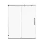 Frameless Single Sliding Shower Doors with Soft-Close Mechanism