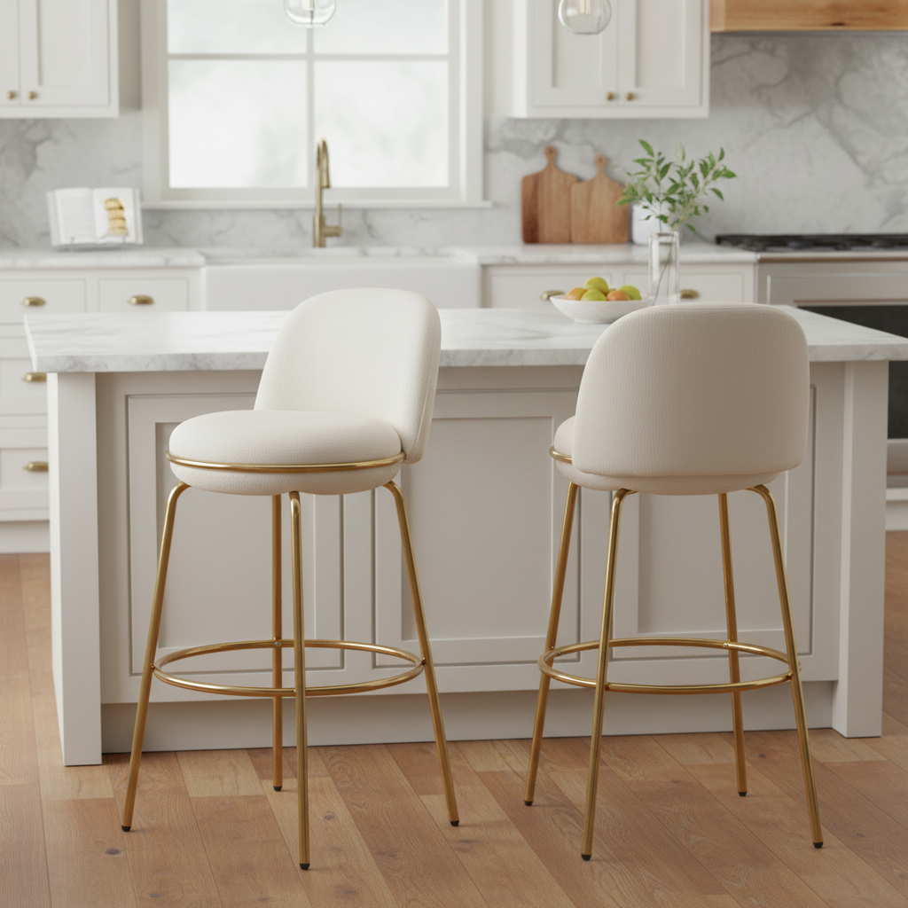 Rio Claro Indoor Metal Upholstered Barstool