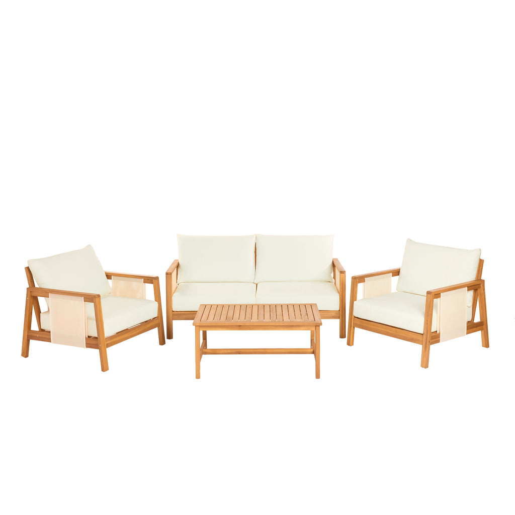 4-Piece Outdoor Sofa Set with Cushions
