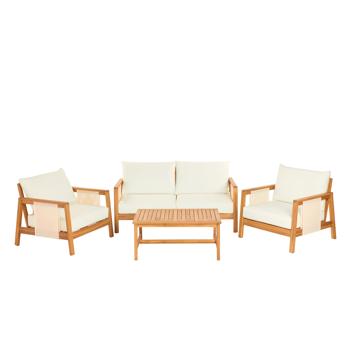 4-Piece Outdoor Sofa Set with Cushions