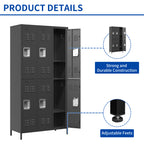 6 Door 72"H Metal Lockers With Lock for Employees