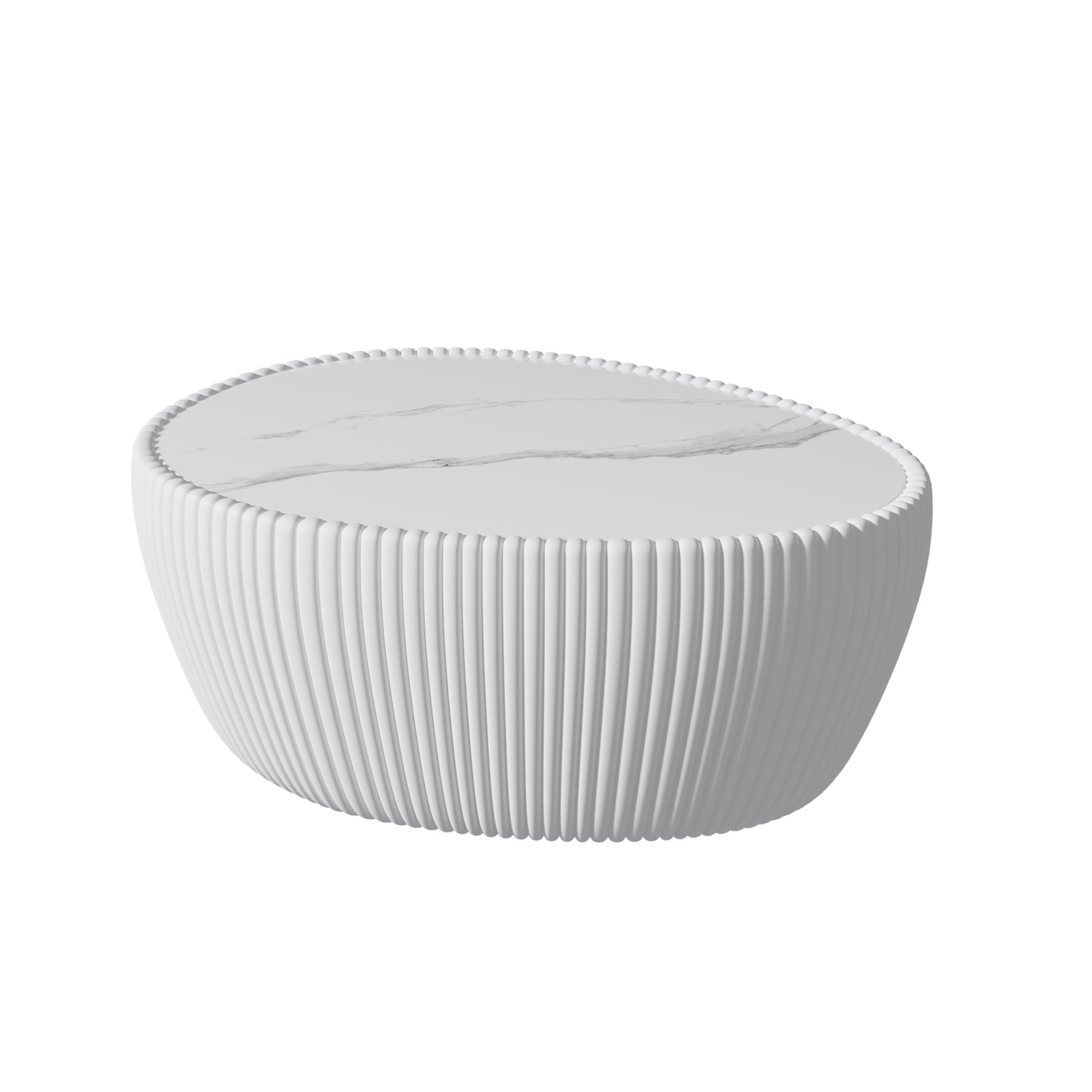 Goose Egg Shaped Coffee Table with Sintered Stone Top
