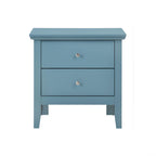 Teal Elegance Nightstand With Drawers