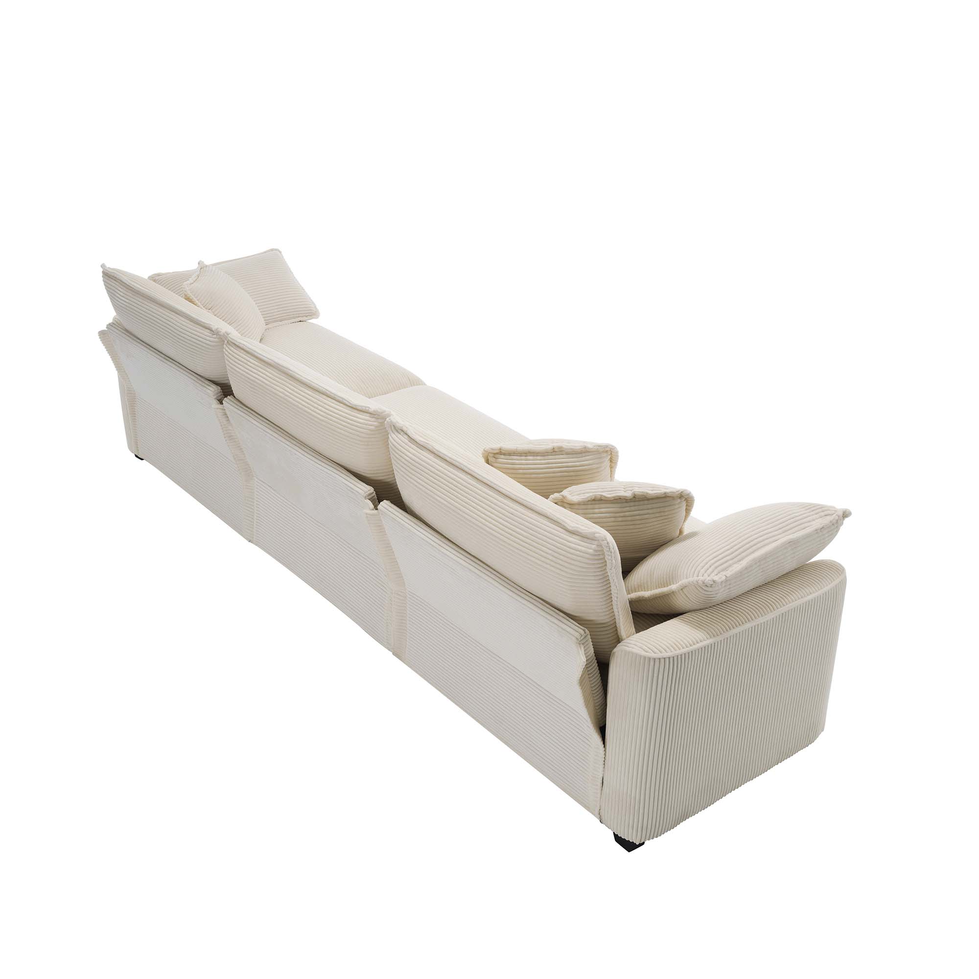 Modern Fabric Living Room Sofa Set - 2 Sofas