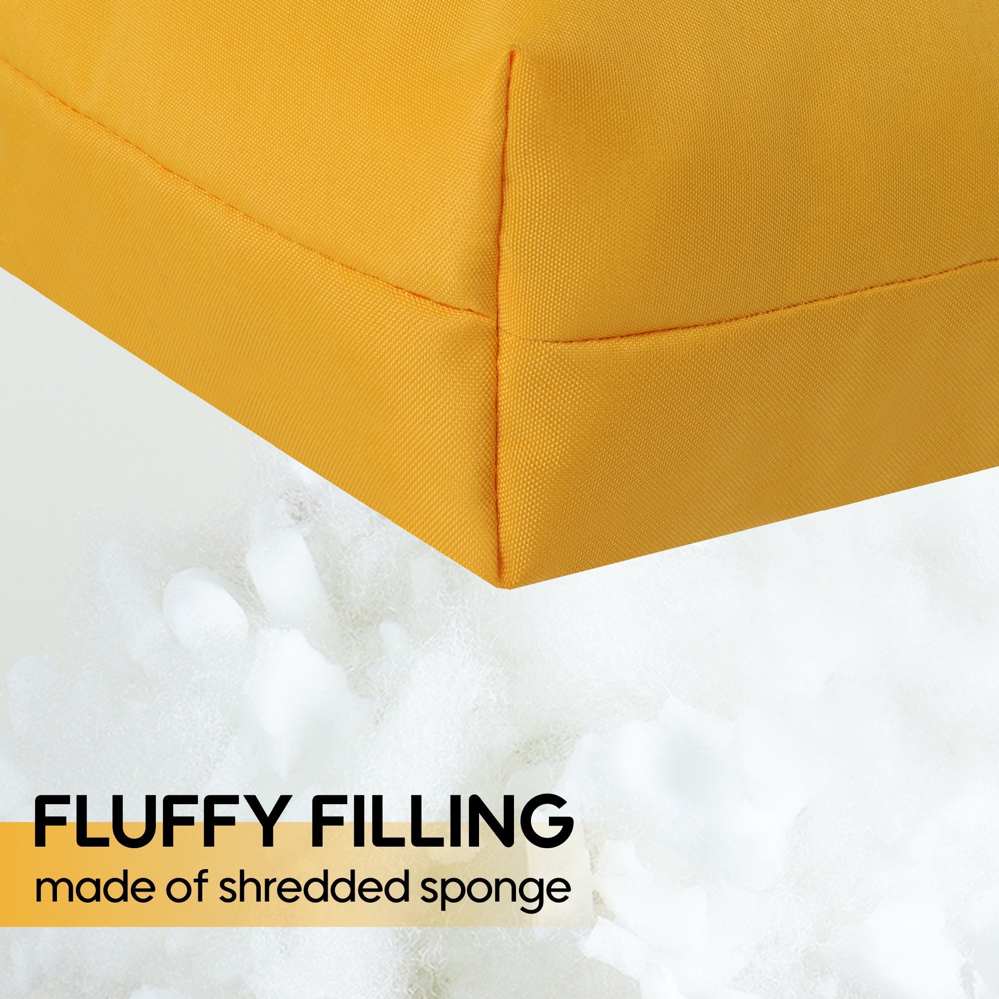 2-Piece High Back Patio Chair Cushion Set, Yellow