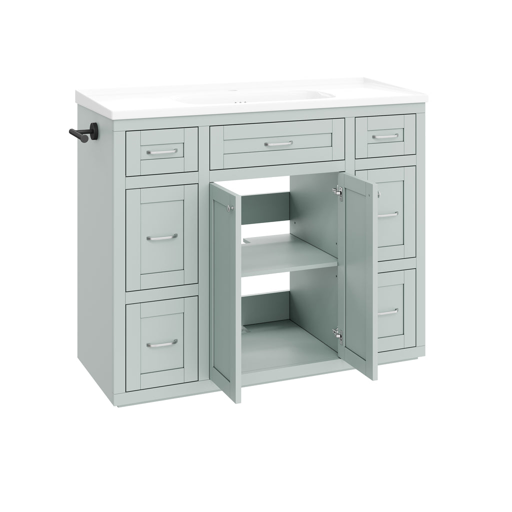48" Mint Green Bathroom Vanity