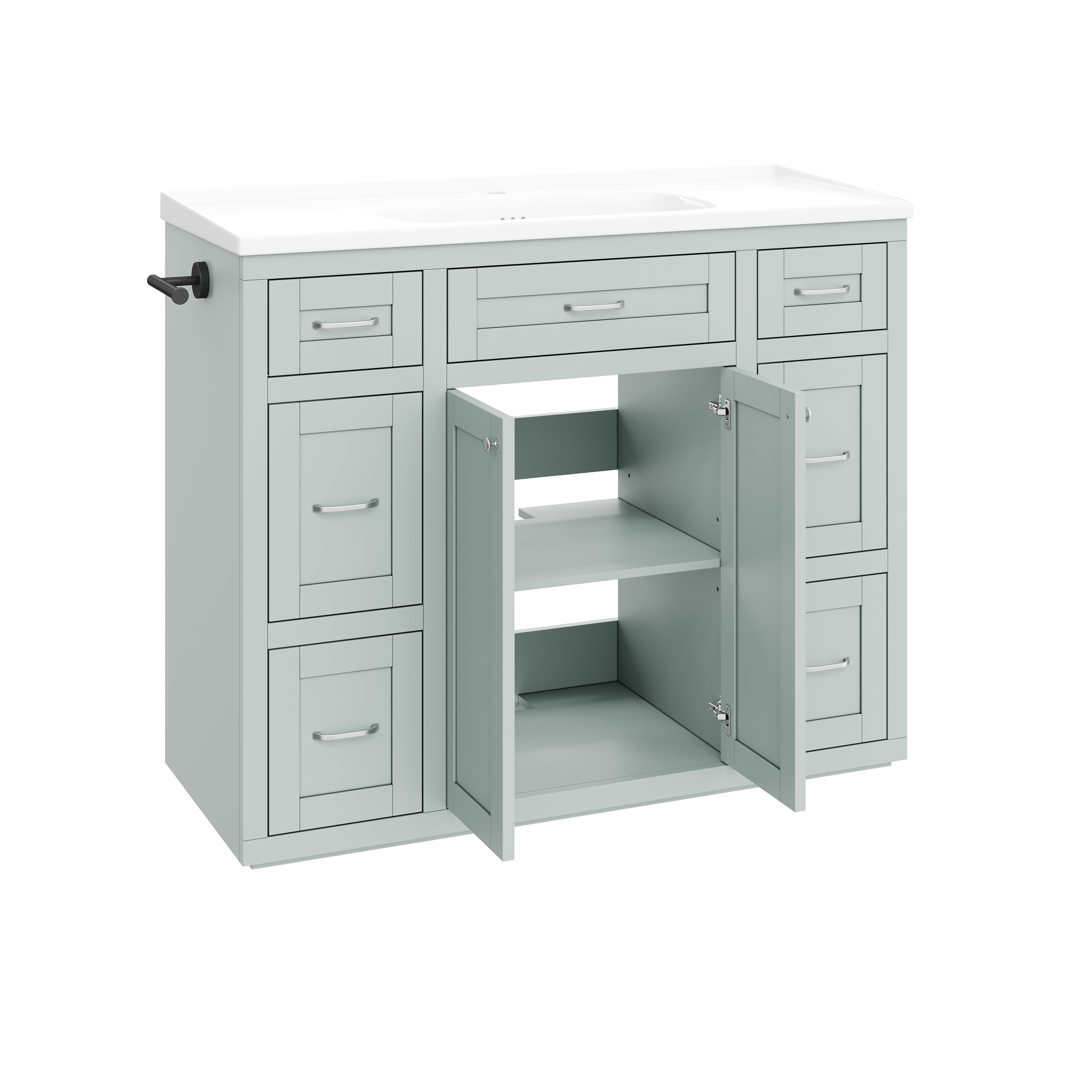 48" Mint Green Bathroom Vanity