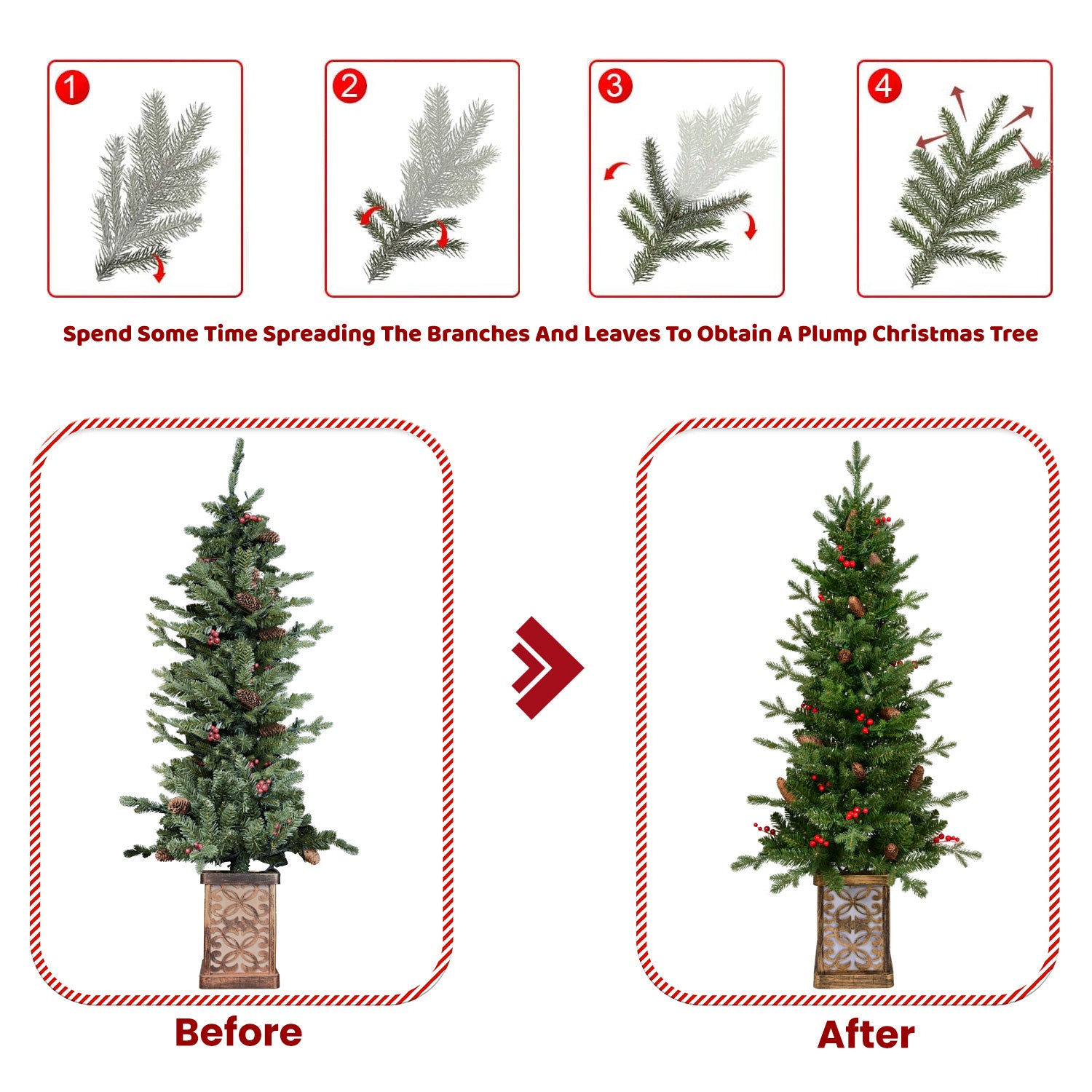 4FT Pre-Lit Christmas Tree
