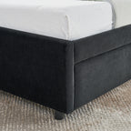 Full Size Upholstered Tufted Bed Frame with Two Drawers