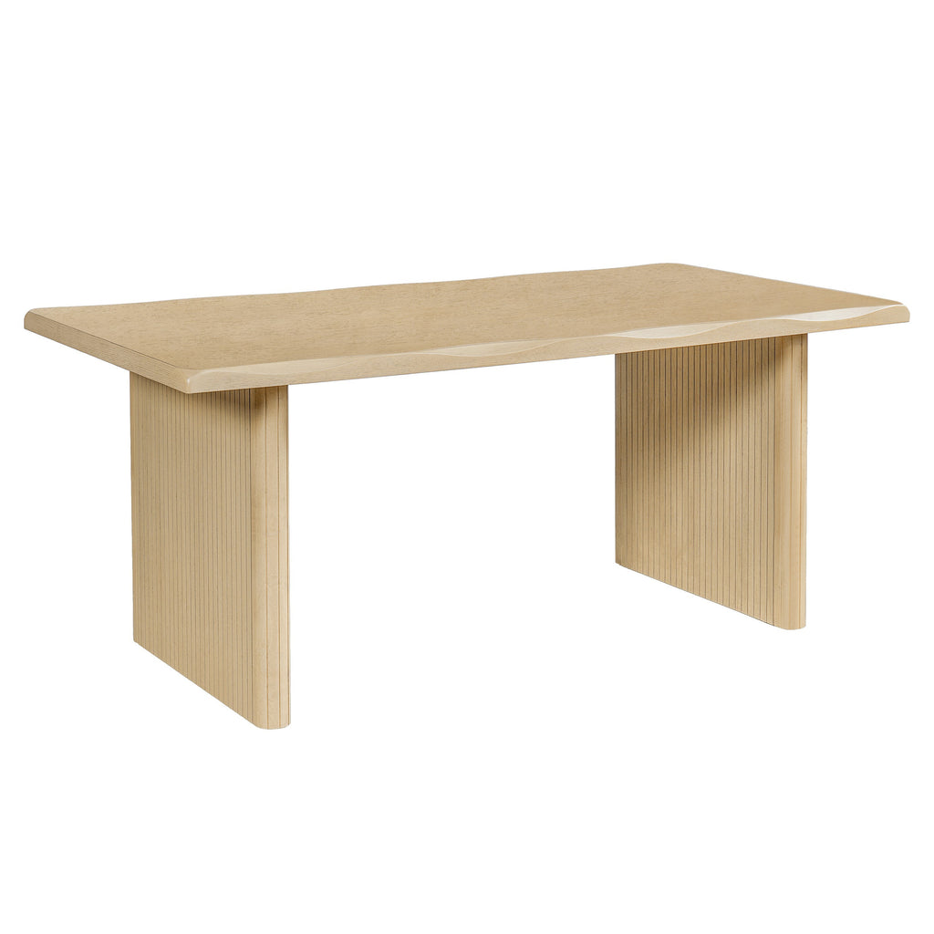5-Piece Indoor Dining Set, 68.75" MDF Dining Table & 4 Rubber Wood Chairs