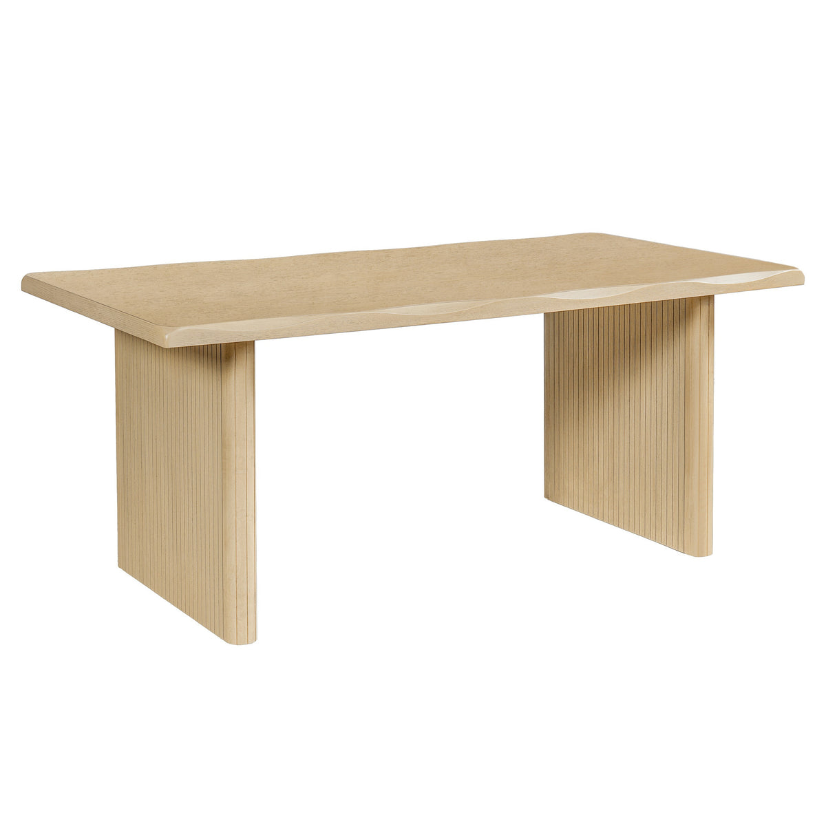 5-Piece Indoor Dining Set, 68.75" MDF Dining Table & 4 Rubber Wood Chairs