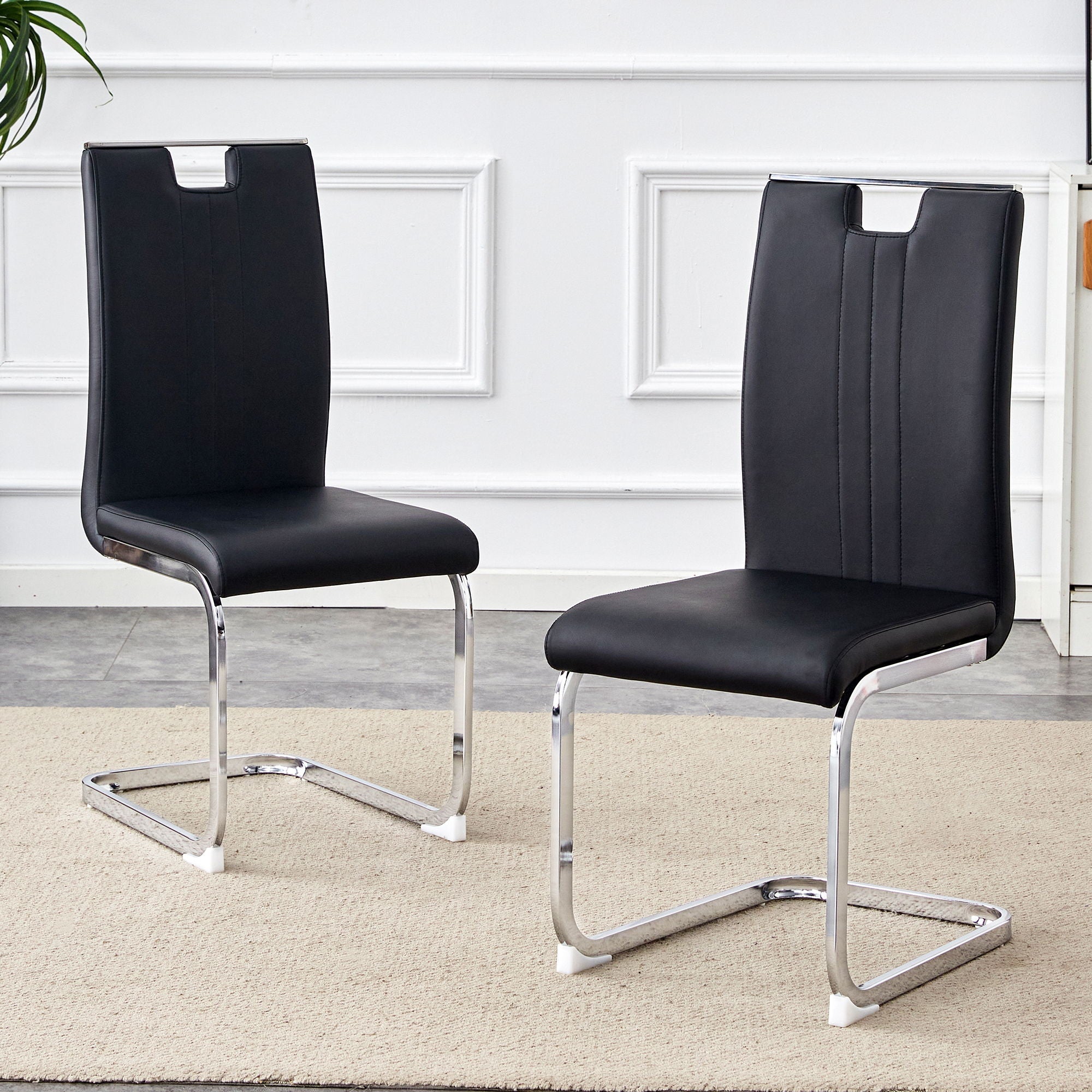 Bow Shaped Chairs with Ergonomic Design and Non-Slip Base