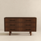 Logan Mid Century Modern Walnut Dresser