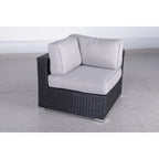 LSI Fully Assembled 94" Wicker Patio Sectional with Weather-Resistant Cushions