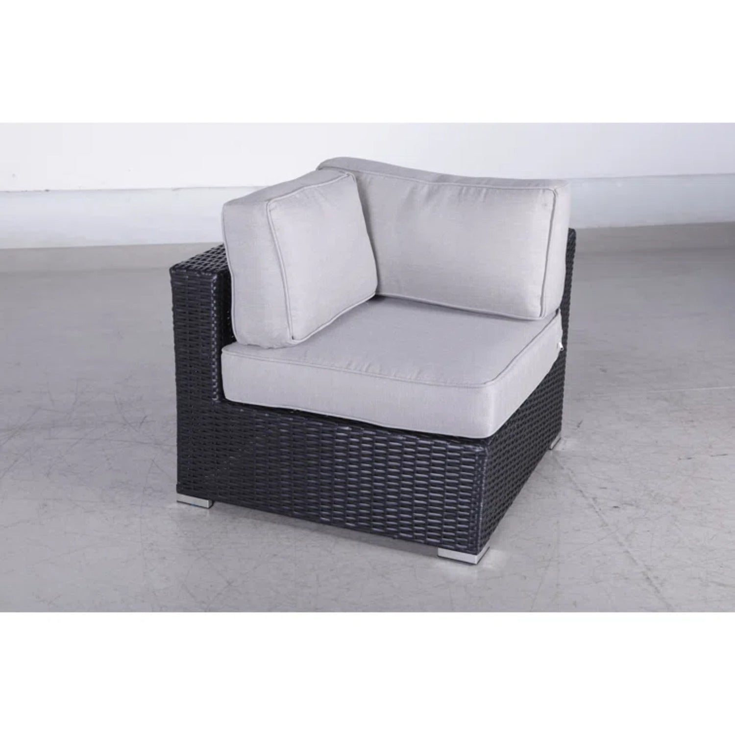 LSI Fully Assembled 94" Wicker Patio Sectional with Weather-Resistant Cushions