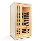 Deluxe One Person Hemlock Infrared Sauna Room with LED Colour Lights