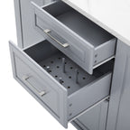 K&K 50.7" Kitchen Island with Storage Tilt Trash Can Cabinet