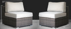 Minnesota Wicker Sectional Armless Seats