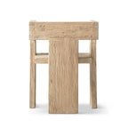 Avenel Solid Reclaimed Elm Sculptural Block Accent Chair