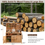 TOPMAX Large Fir Wood Potting Bench