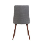 Mid Century Modern Fabric Armless Dining Chairs, Set of 2