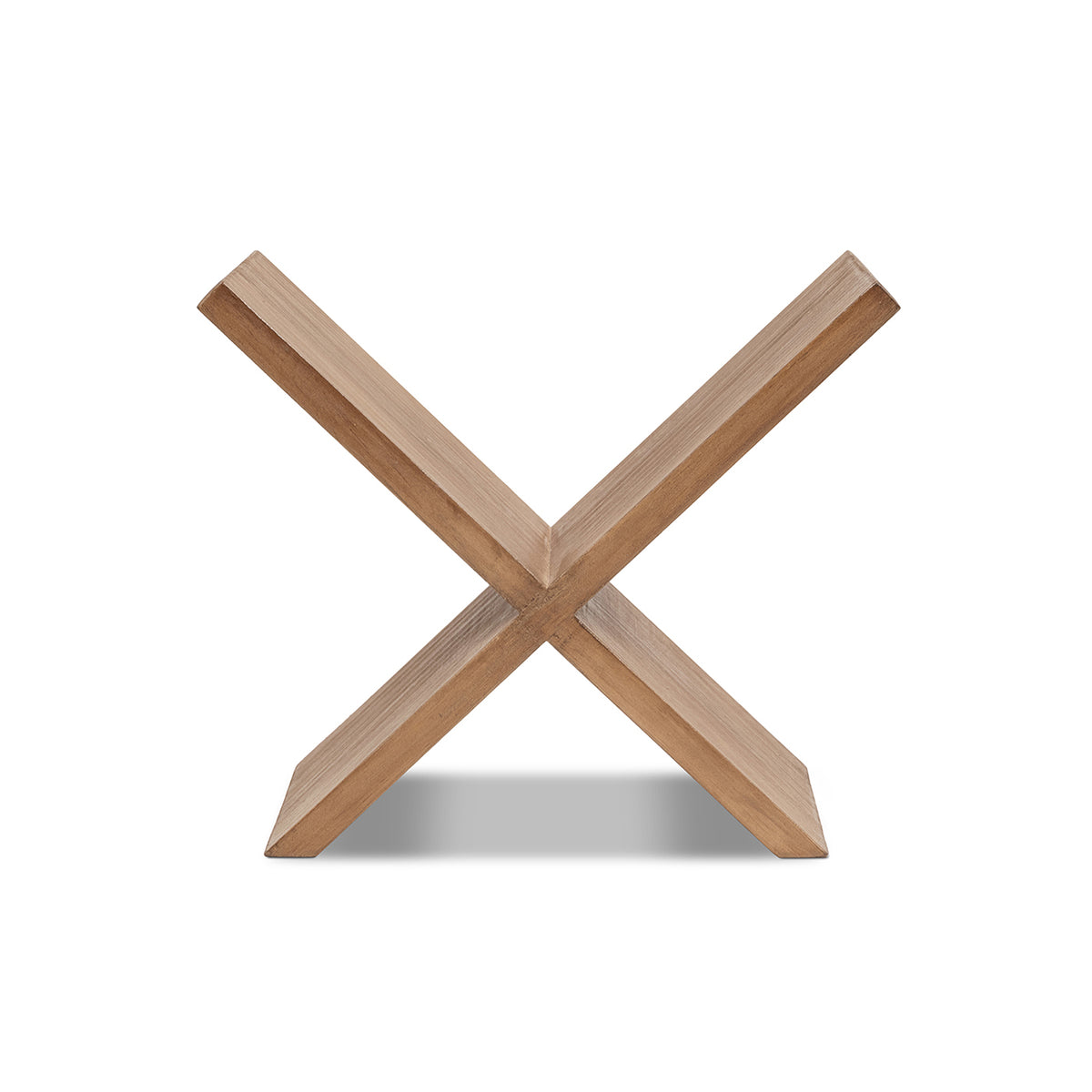 Otto 9-Inch Tall X-Shaped Wood Display Shelf, Medium Brown
