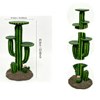 32" Resin Saguaro Cactus Plant Stand with 3 Display Shelves