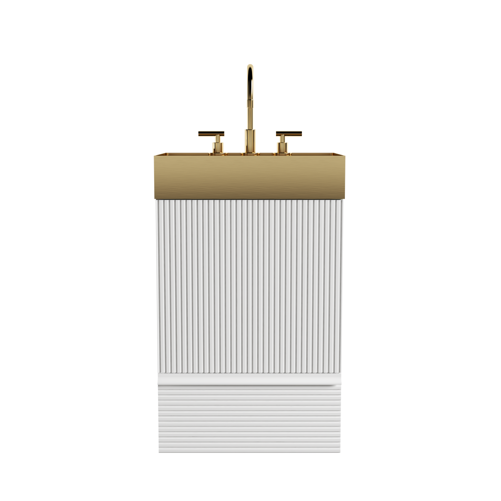 Gada 20" Striped Velvet Bathroom Vanity