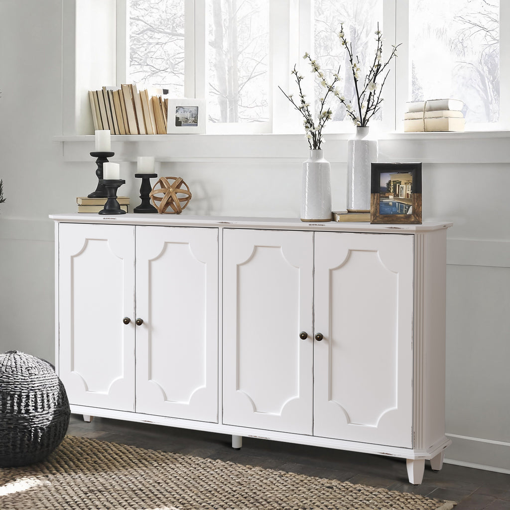 Vintage Distressed Sideboard Buffet Cabinet