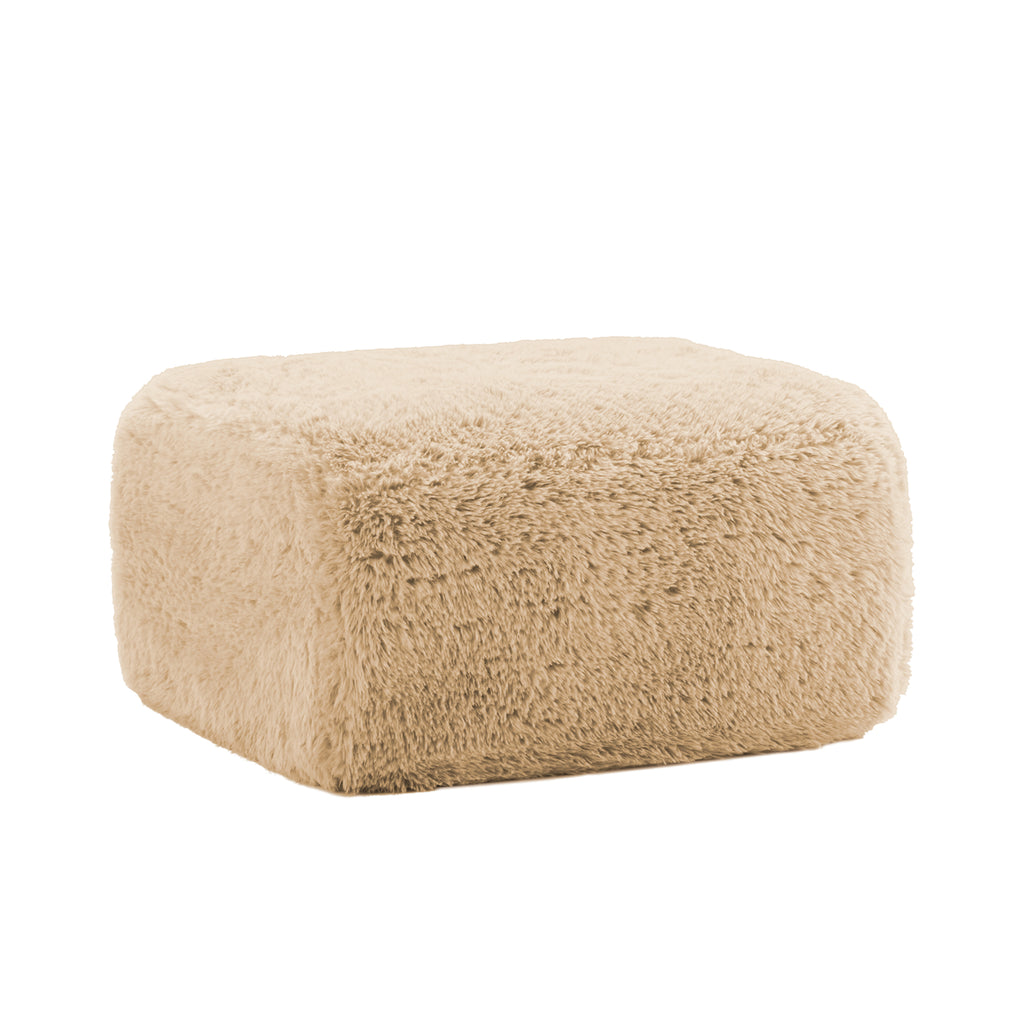 Aviana Ottoman Plush Fabric - Light Khaki