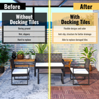 Acacia Wood Interlocking Deck Tiles