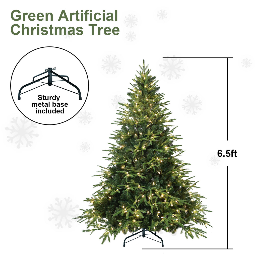 5ft Pre-Lit Artificial Christmas Tree with 300 Warm Lights