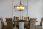 Sleek Industrial Iron Chandelier