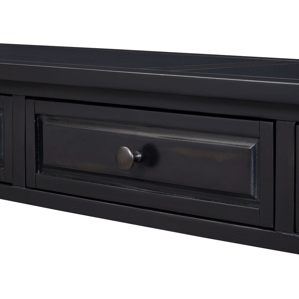 TREXM Console Table - 63" Long with Drawers & Shelf