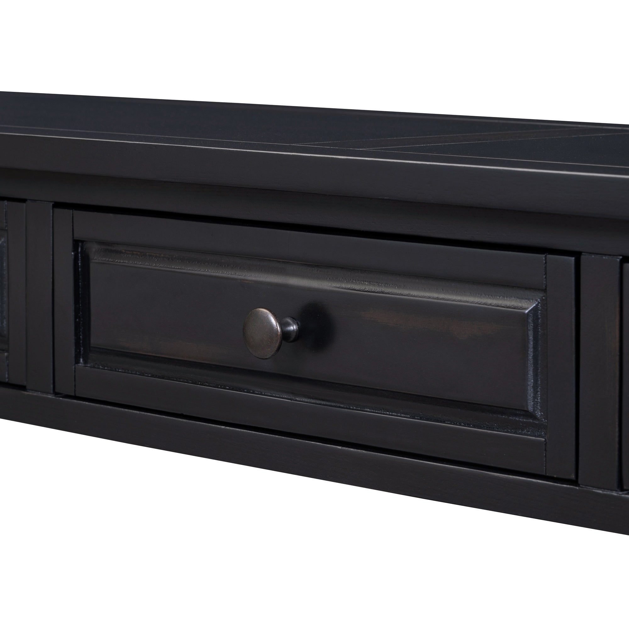 TREXM Console Table - 63" Long with Drawers & Shelf