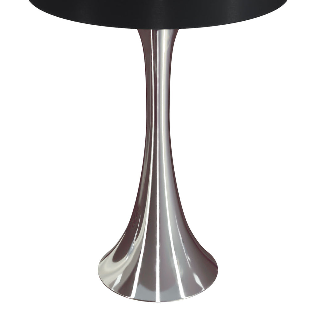 24" Contemporary Metal Table Lamp in Polished Nickel