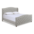 Marcella Upholstered Shelter Headboard Bed Set, King