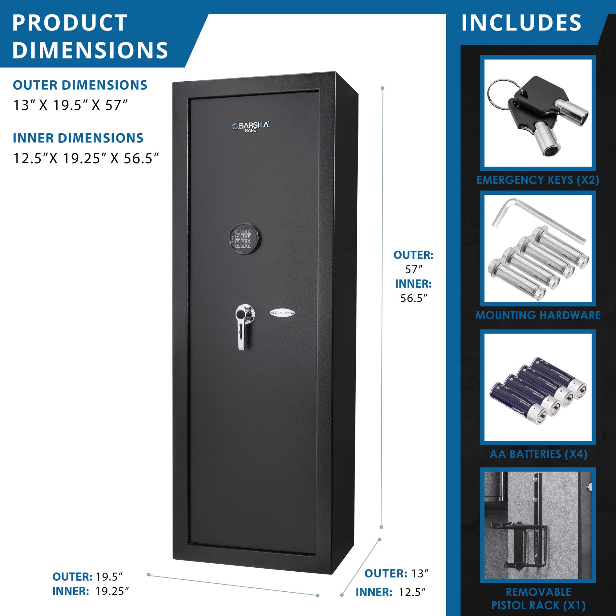 7.87 Cubic Ft Keypad Rifle Safe