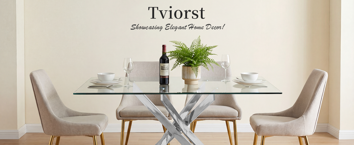 Modern Rectangular Glass Table