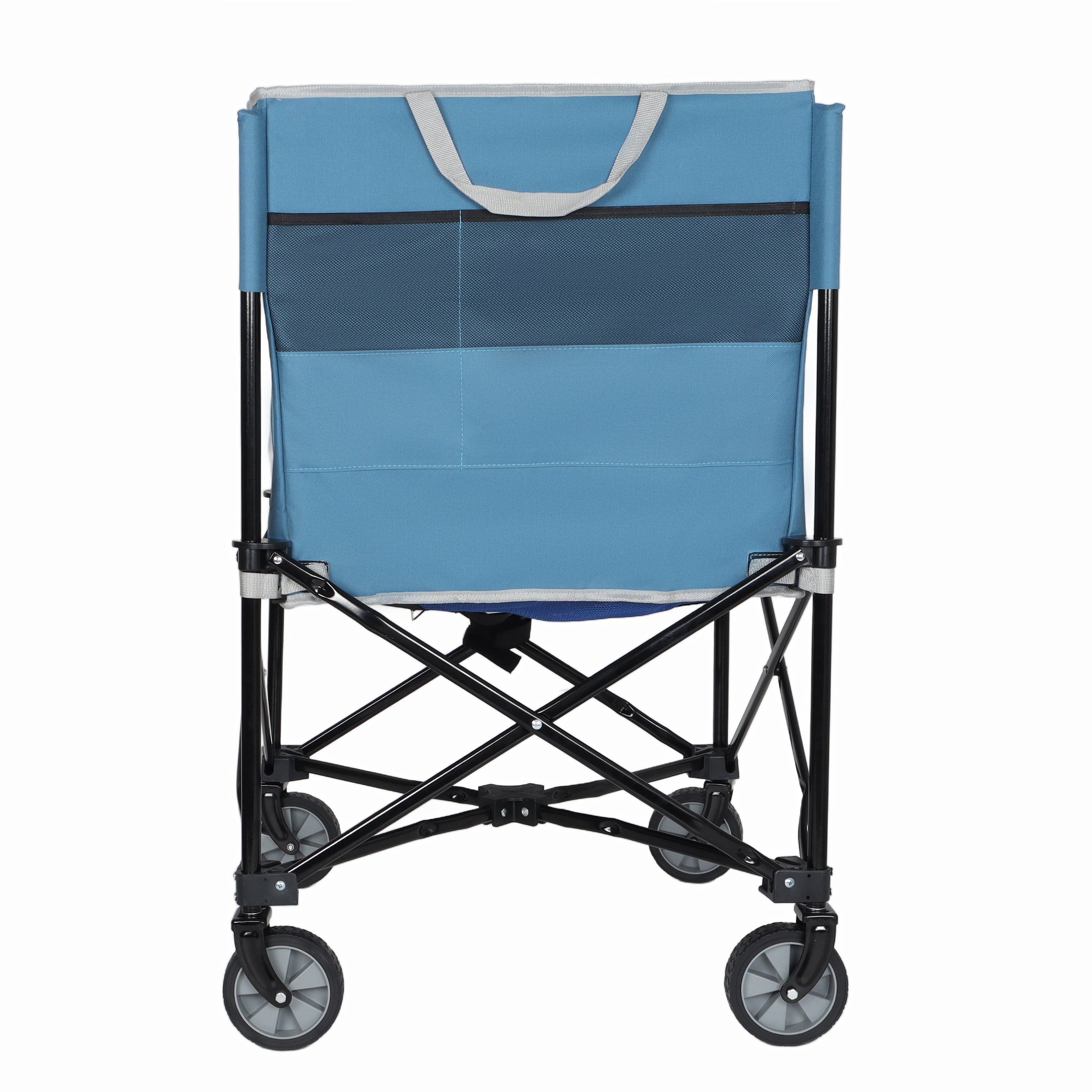 Rolling Ball Storage Cart with Wheels, Blue/Gray