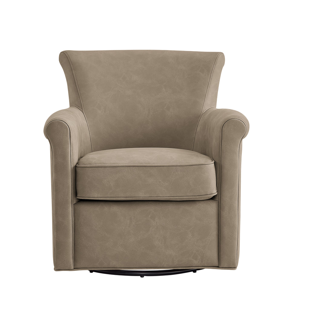 Westly Faux Leather Swivel Accent Chair - Willow